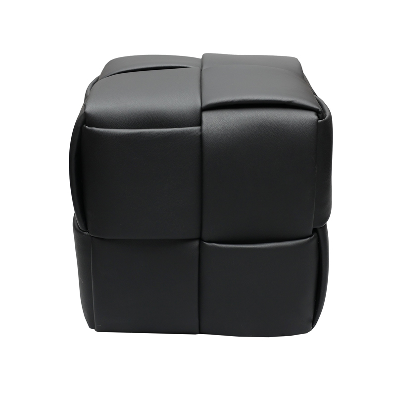 AH-0005 Dice Shaped Wide PU Weave Ottoman