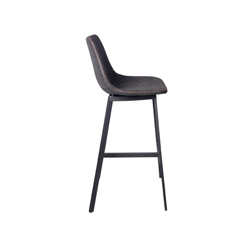 AH-1024 Modern High Seat Barstool With Steel Frame And Leg Rest