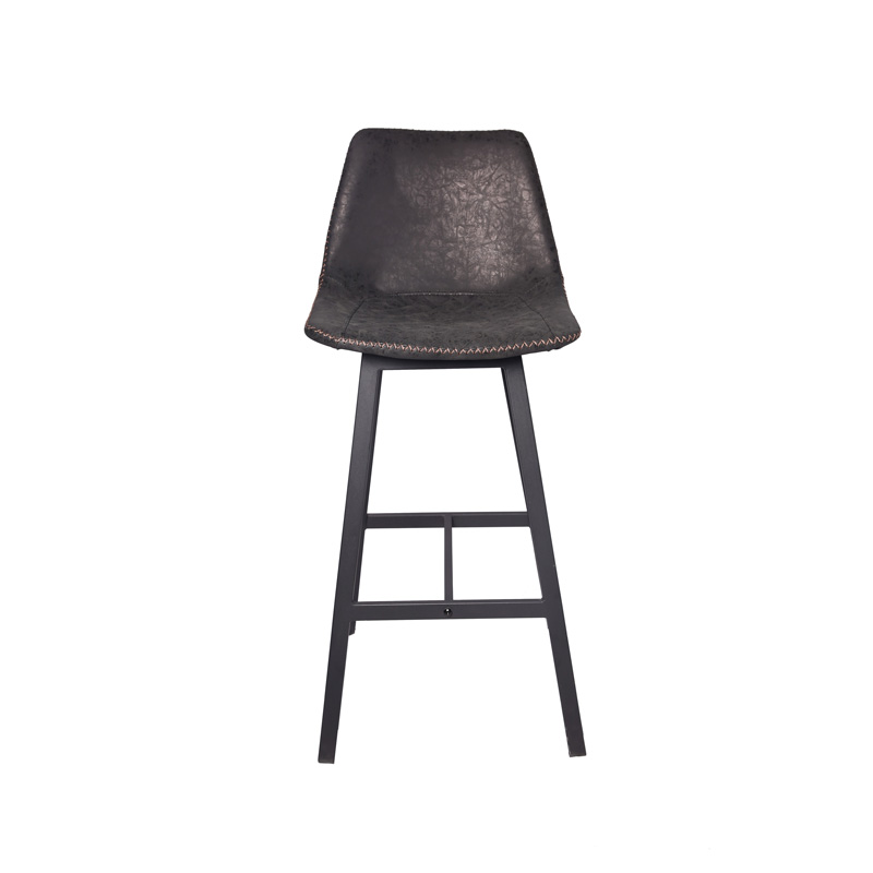 AH-1024 Modern High Seat Barstool With Steel Frame And Leg Rest