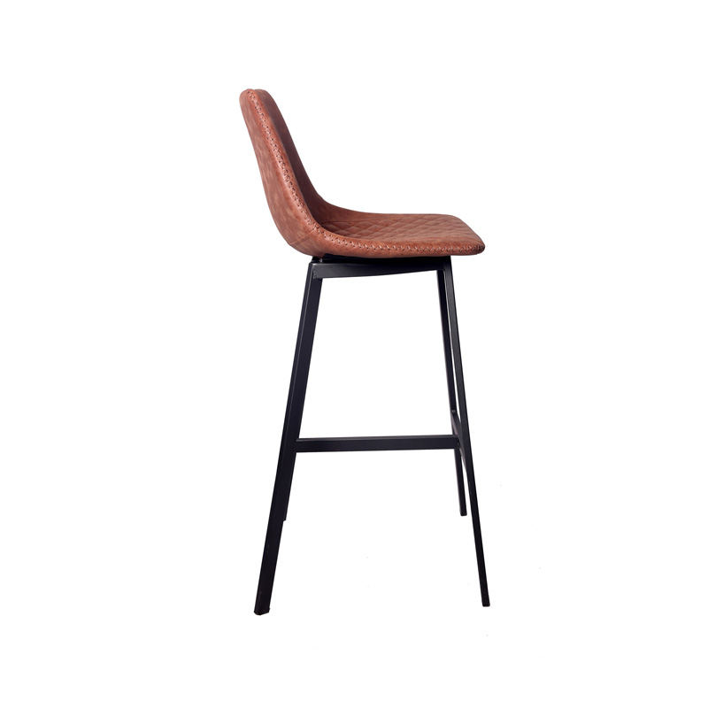 AH-1024 Modern High Seat Barstool With Steel Frame And Leg Rest