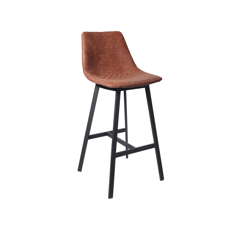 AH-1024 Modern High Seat Barstool With Steel Frame And Leg Rest