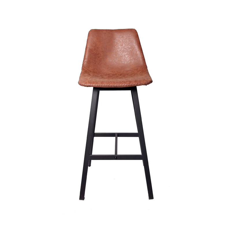 AH-1024 Modern High Seat Barstool With Steel Frame And Leg Rest