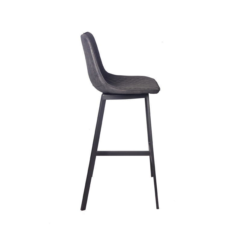 AH-1024 Modern High Seat Barstool With Steel Frame And Leg Rest