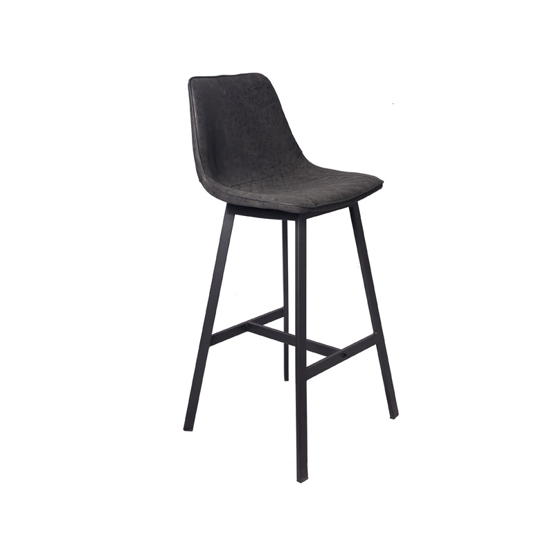 AH-1024 Modern High Seat Barstool With Steel Frame And Leg Rest