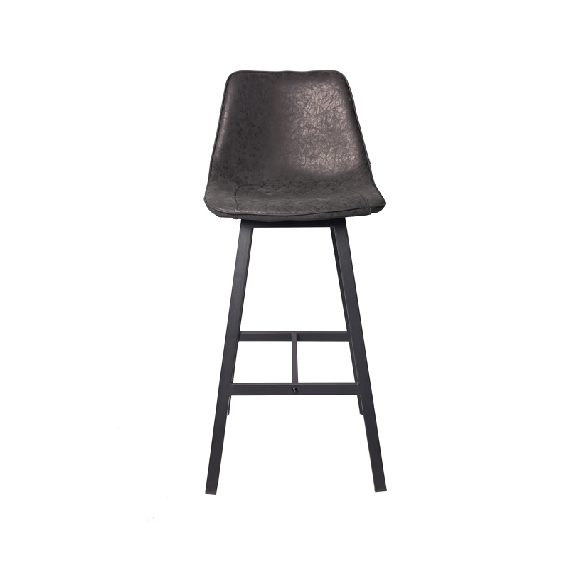 AH-1024 Modern High Seat Barstool With Steel Frame And Leg Rest