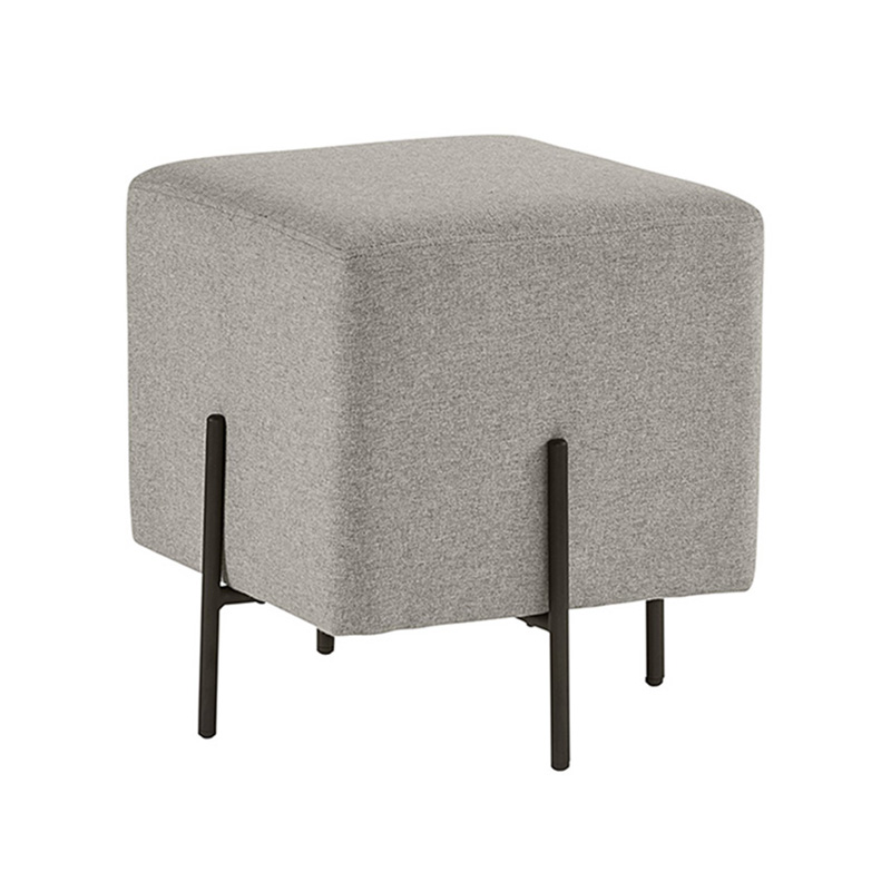 AH-0008 Small Cube Shaped Couch End Ottoman With Extended Leg Frame Detail