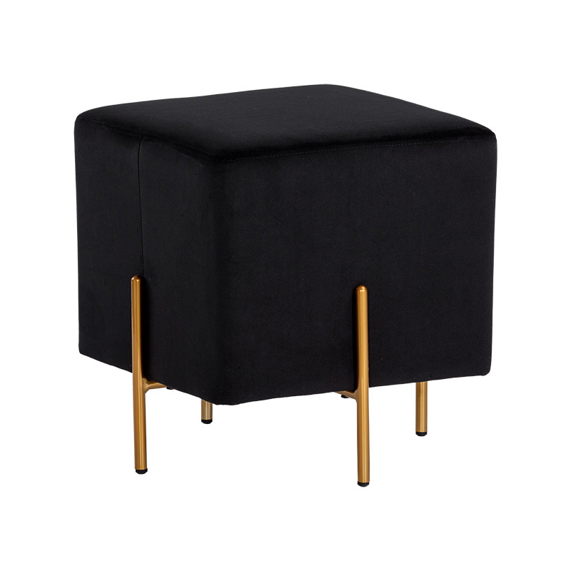 AH-0008 Small Cube Shaped Couch End Ottoman With Extended Leg Frame Detail