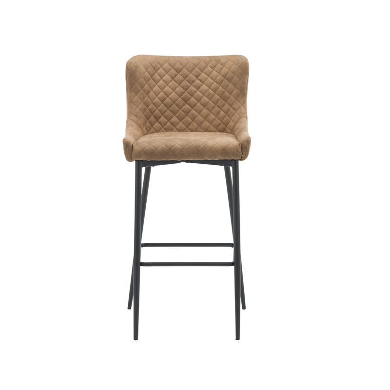 AH-1001 Upholstered Vintage Industrial High Chair With Diamond Tuft Detailing With Javelin Leg Frame