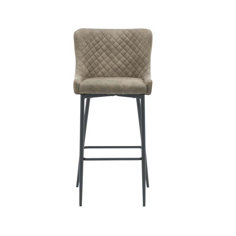 AH-1001 Upholstered Vintage Industrial High Chair With Diamond Tuft Detailing With Javelin Leg Frame