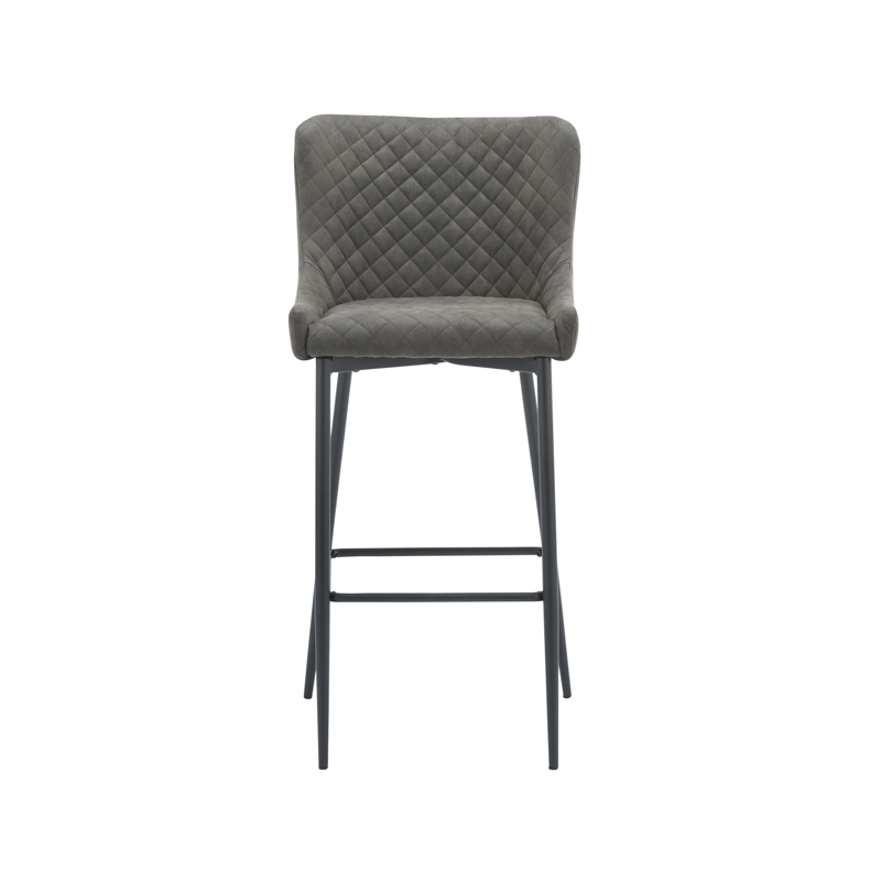 AH-1001 Upholstered Vintage Industrial High Chair With Diamond Tuft Detailing With Javelin Leg Frame