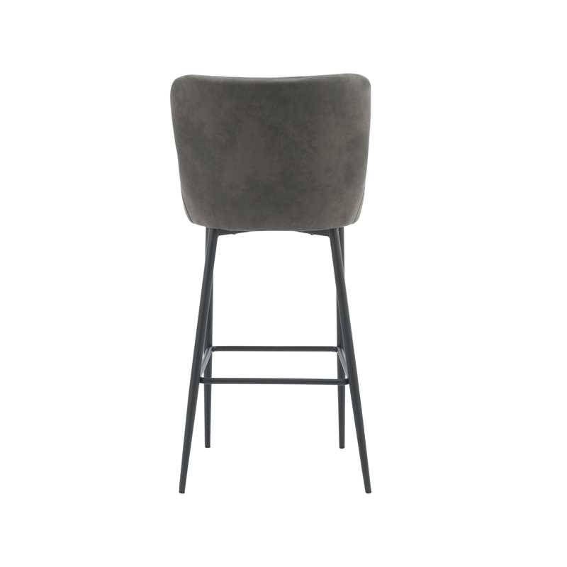 AH-1001 Upholstered Vintage Industrial High Chair With Diamond Tuft Detailing With Javelin Leg Frame