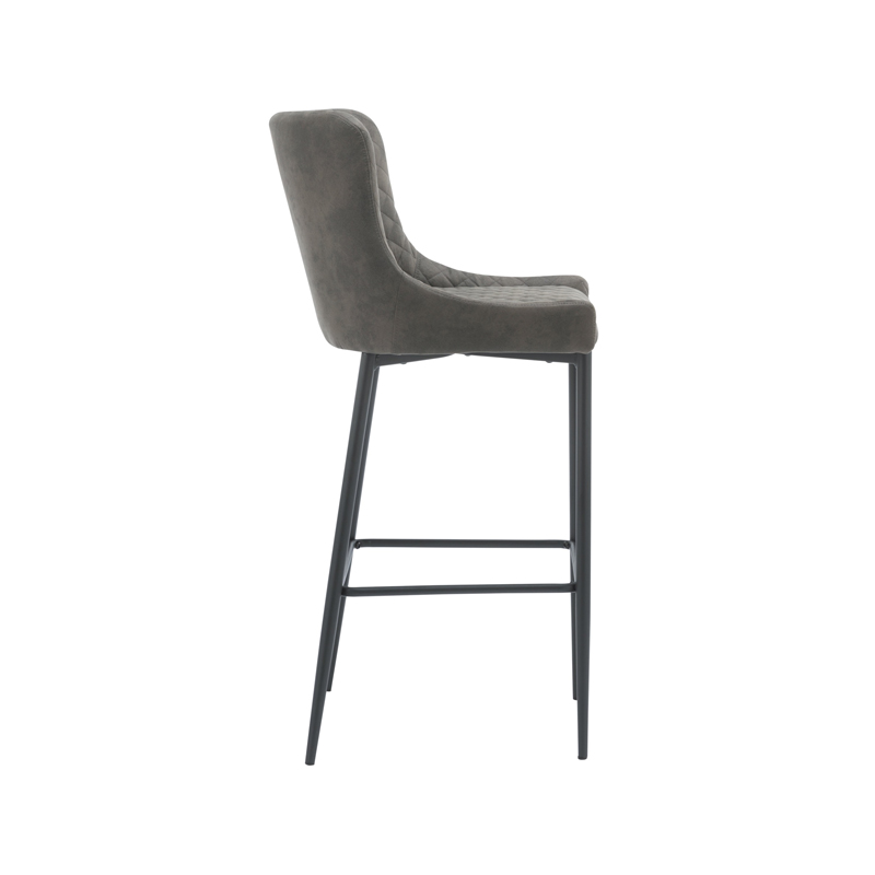 AH-1001 Upholstered Vintage Industrial High Chair With Diamond Tuft Detailing With Javelin Leg Frame