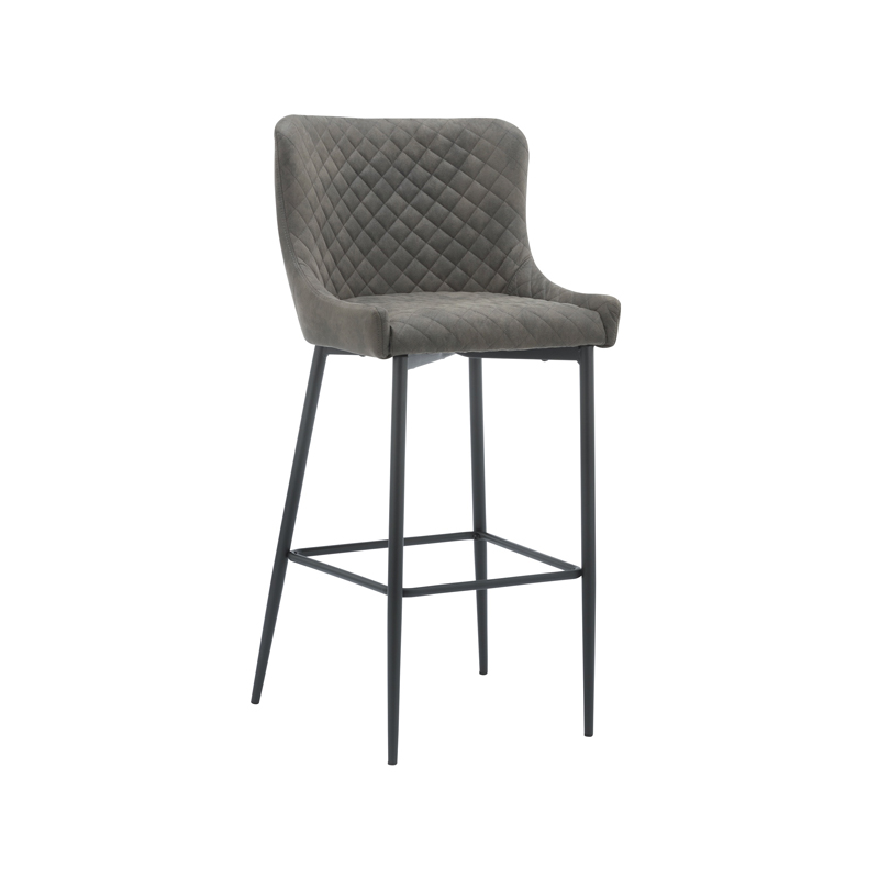 AH-1001 Upholstered Vintage Industrial High Chair With Diamond Tuft Detailing With Javelin Leg Frame