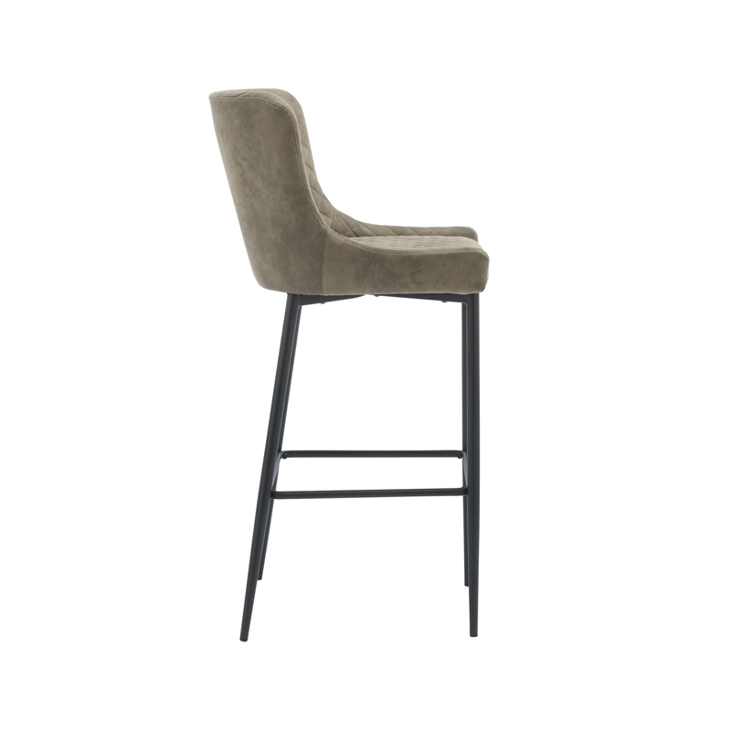 AH-1001 Upholstered Vintage Industrial High Chair With Diamond Tuft Detailing With Javelin Leg Frame