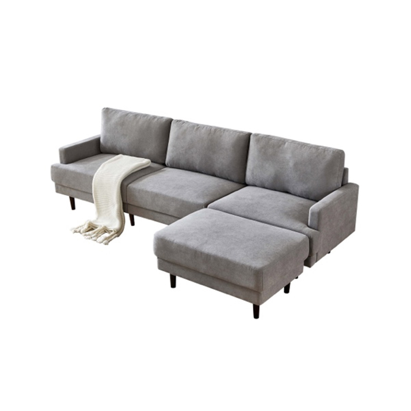 AH-0208 Contemporary Sectional Corner Sofa With Re-arrangeable Ottoman