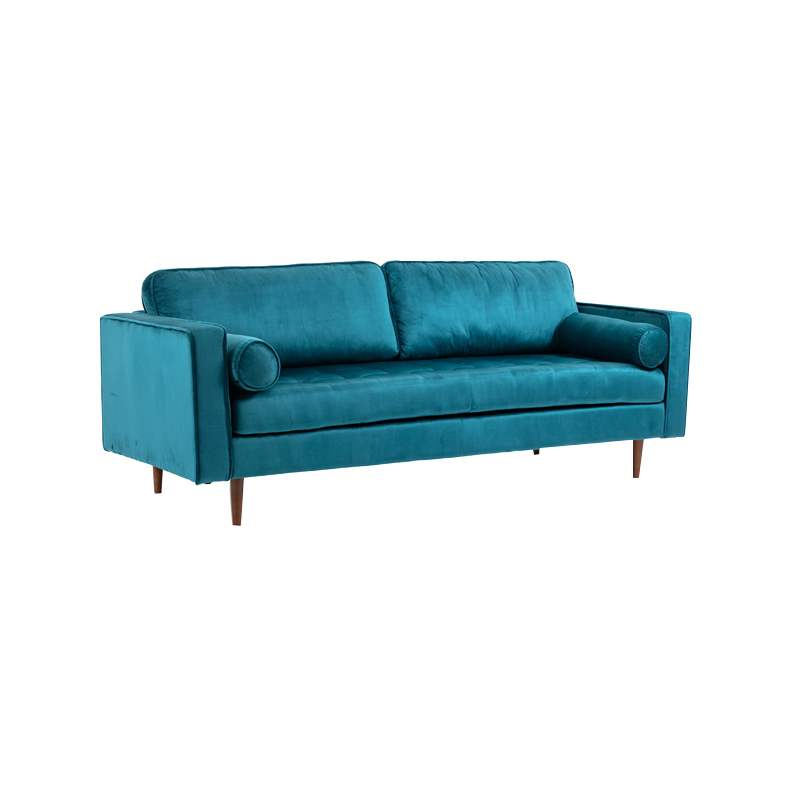 AH-0210 Contemporary Classic Lawson Sofa With Cylinder Roll Pillows