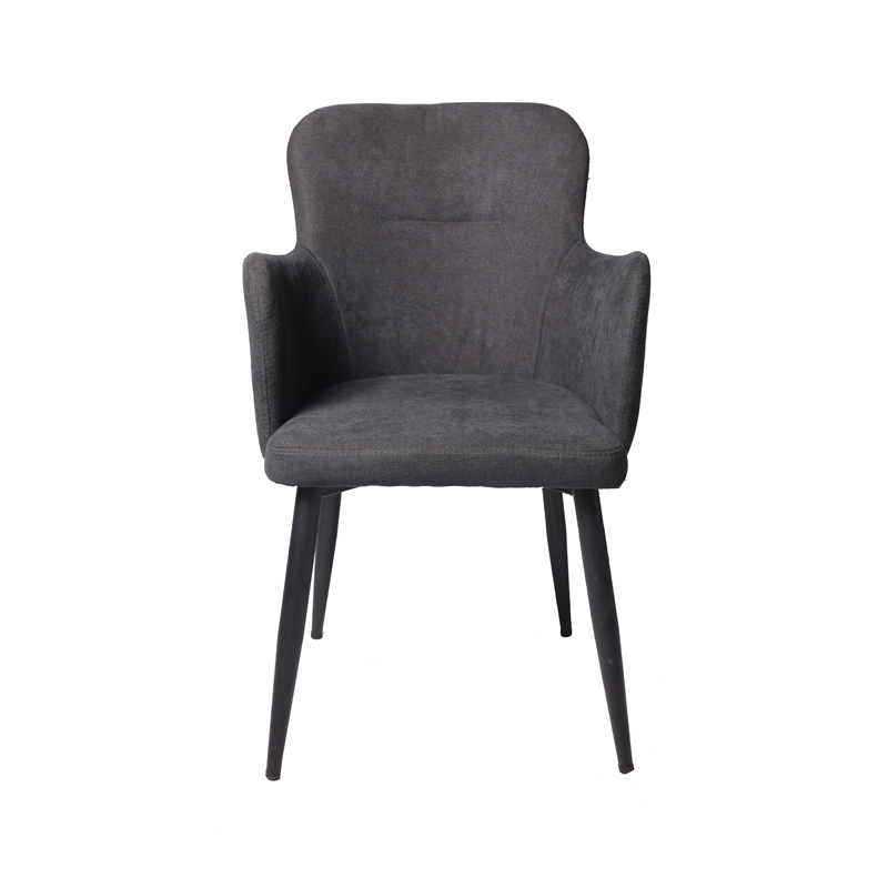 AH-1018 Nordic Style Dining Chair With Straight High Armrest