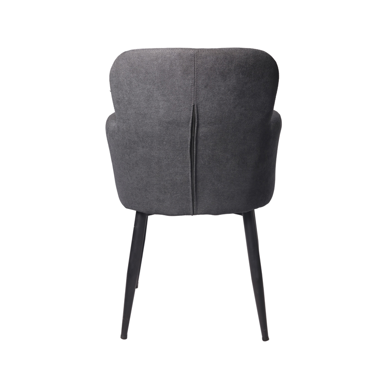 AH-1018 Nordic Style Dining Chair With Straight High Armrest