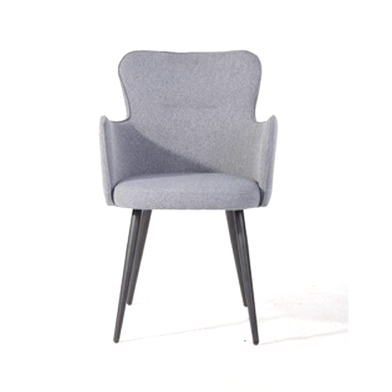 AH-1018 Nordic Style Dining Chair With Straight High Armrest