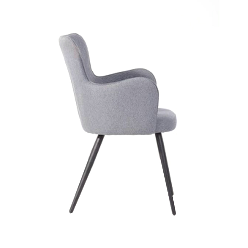 AH-1018 Nordic Style Dining Chair With Straight High Armrest