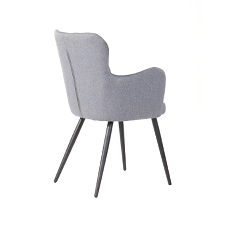 AH-1018 Nordic Style Dining Chair With Straight High Armrest