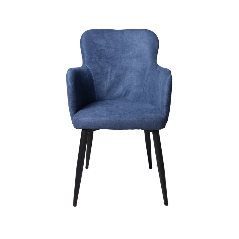 AH-1018 Nordic Style Dining Chair With Straight High Armrest