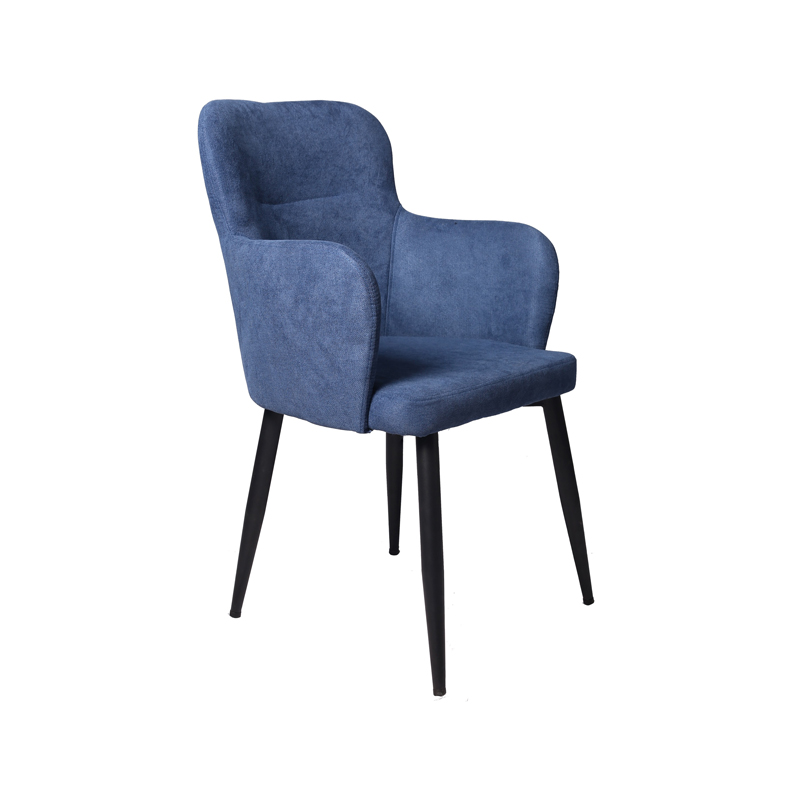 AH-1018 Nordic Style Dining Chair With Straight High Armrest