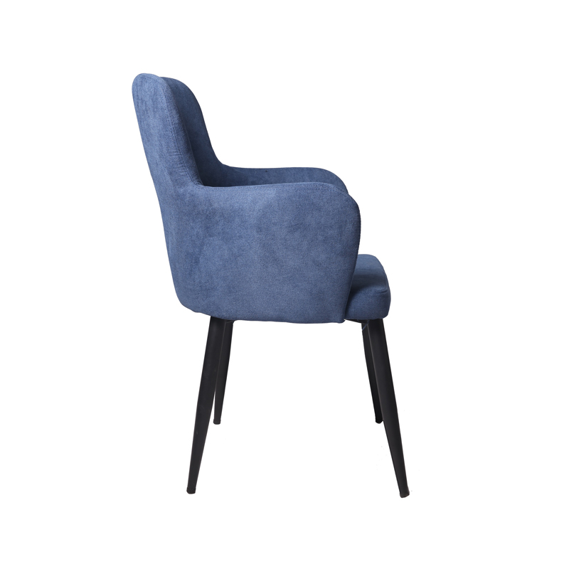 AH-1018 Nordic Style Dining Chair With Straight High Armrest