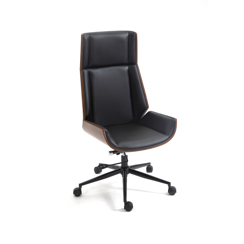 AH-1060 Eames Style Bent Wood Office Chair With Reclining Highback Seat