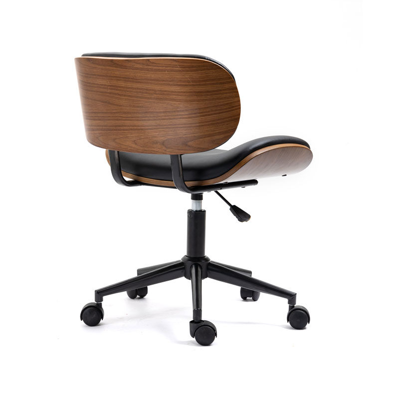 AH-1100 Mid Century Hardwood Veneer Curved Plywood Desk Chair