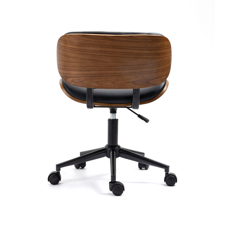 AH-1100 Mid Century Hardwood Veneer Curved Plywood Desk Chair