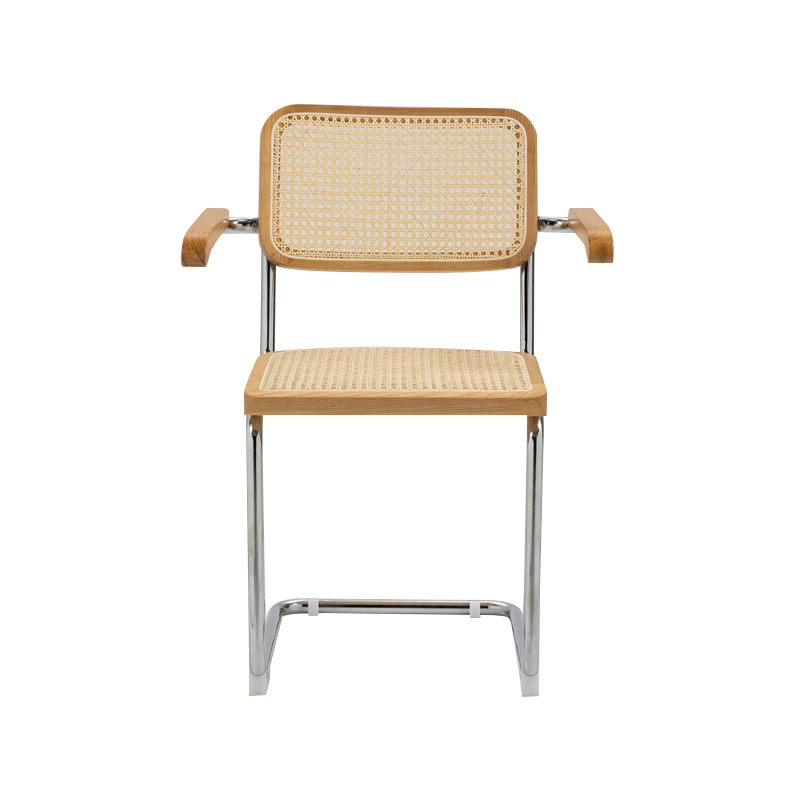 AH-2039 Classic Bent Tubular Steel Breathable Multi-use Flexible Wicker Weave Chair