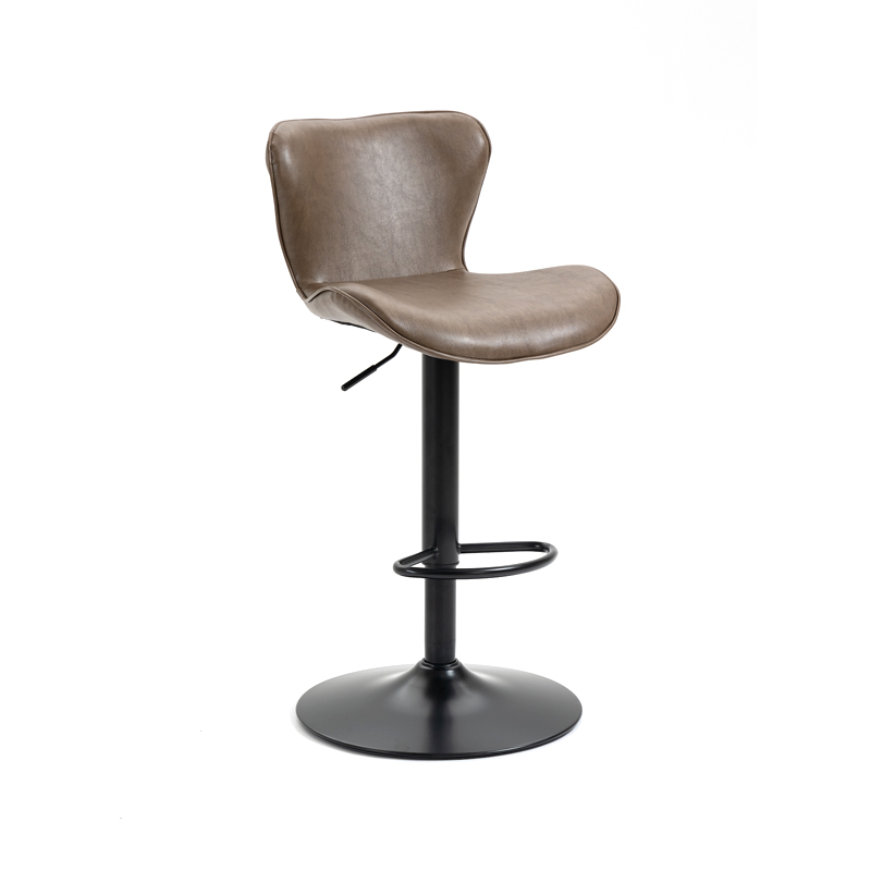 AHO-5016 Gas Lift And Swivel Barstool With Rolled Lip Seat And Soft Winged Seat