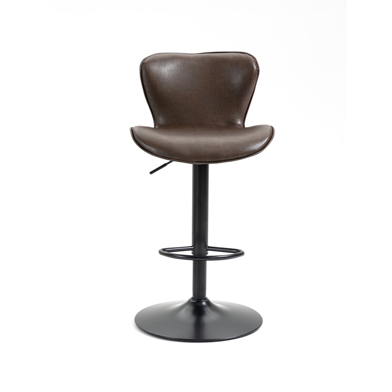 AHO-5016 Gas Lift And Swivel Barstool With Rolled Lip Seat And Soft Winged Seat