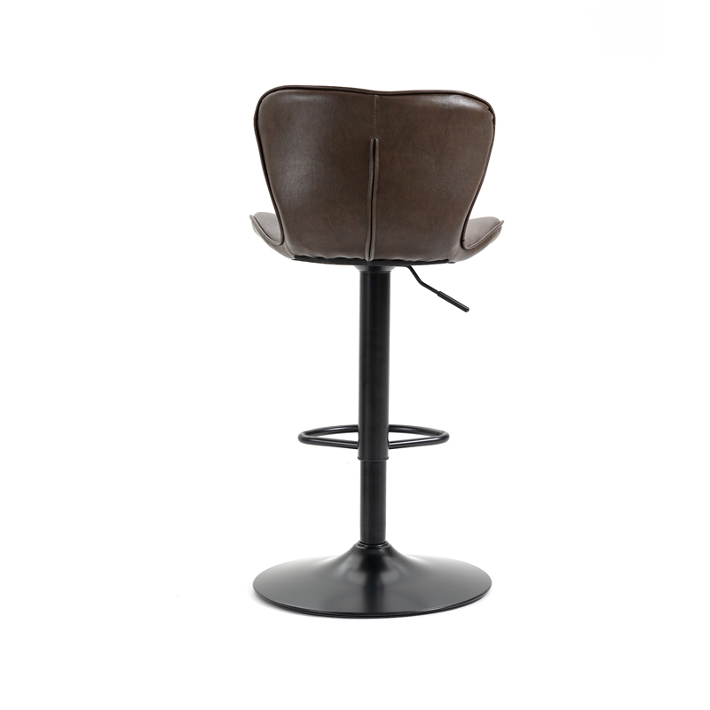 AHO-5016 Gas Lift And Swivel Barstool With Rolled Lip Seat And Soft Winged Seat